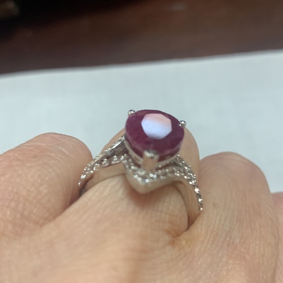 NWT JTV JASPER PEAR SHAPED GEMSTONE RING SIZE 7 - Picture 3 of 6